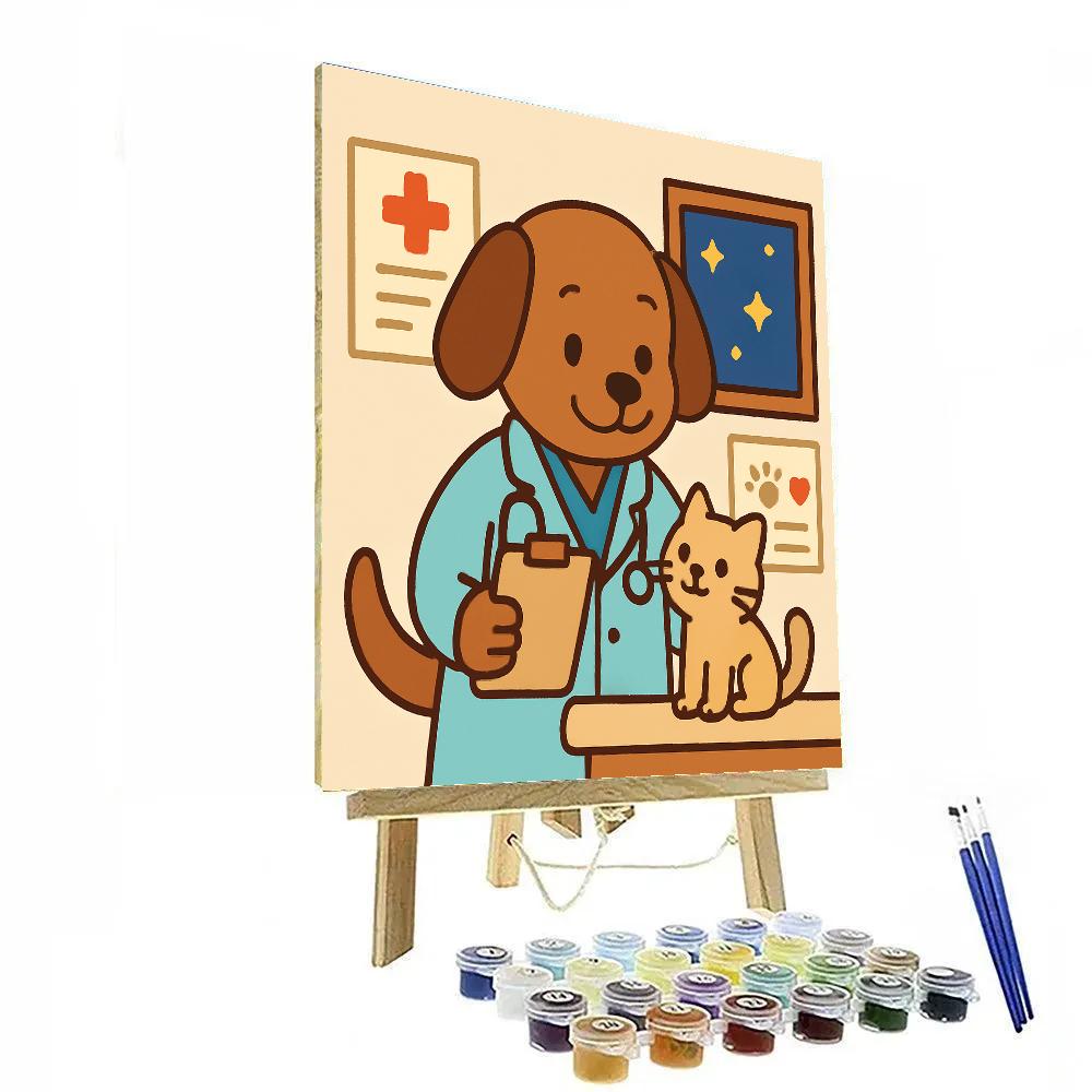 Comet Canine Clinic Paint by numbers art