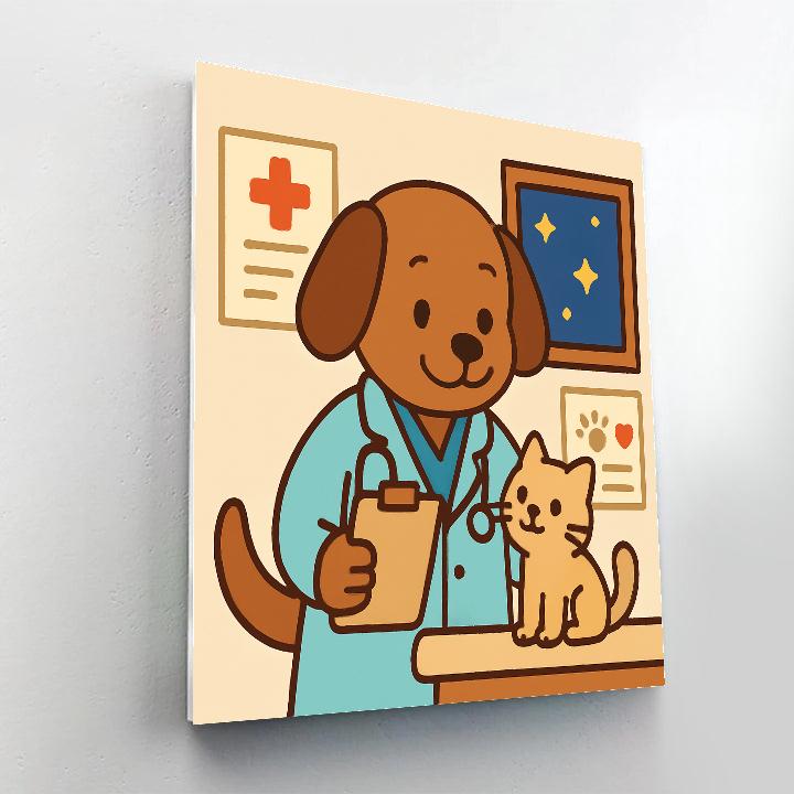Comet Canine Clinic Paint by numbers art