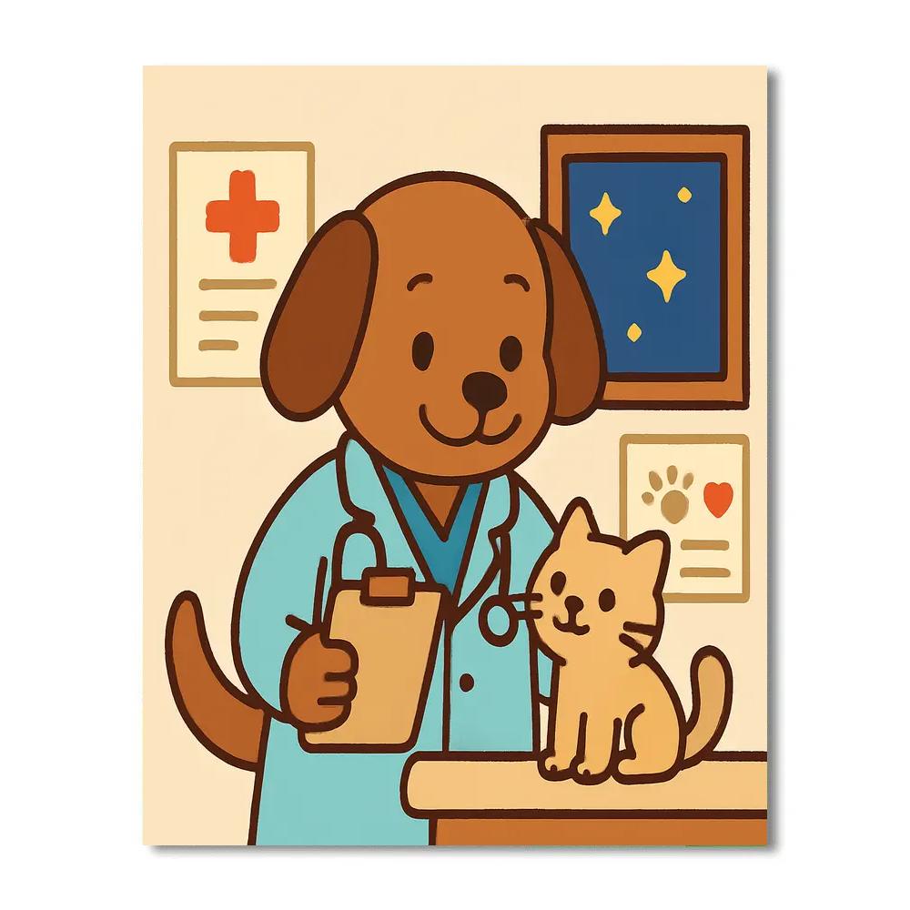 Comet Canine Clinic Paint by numbers art