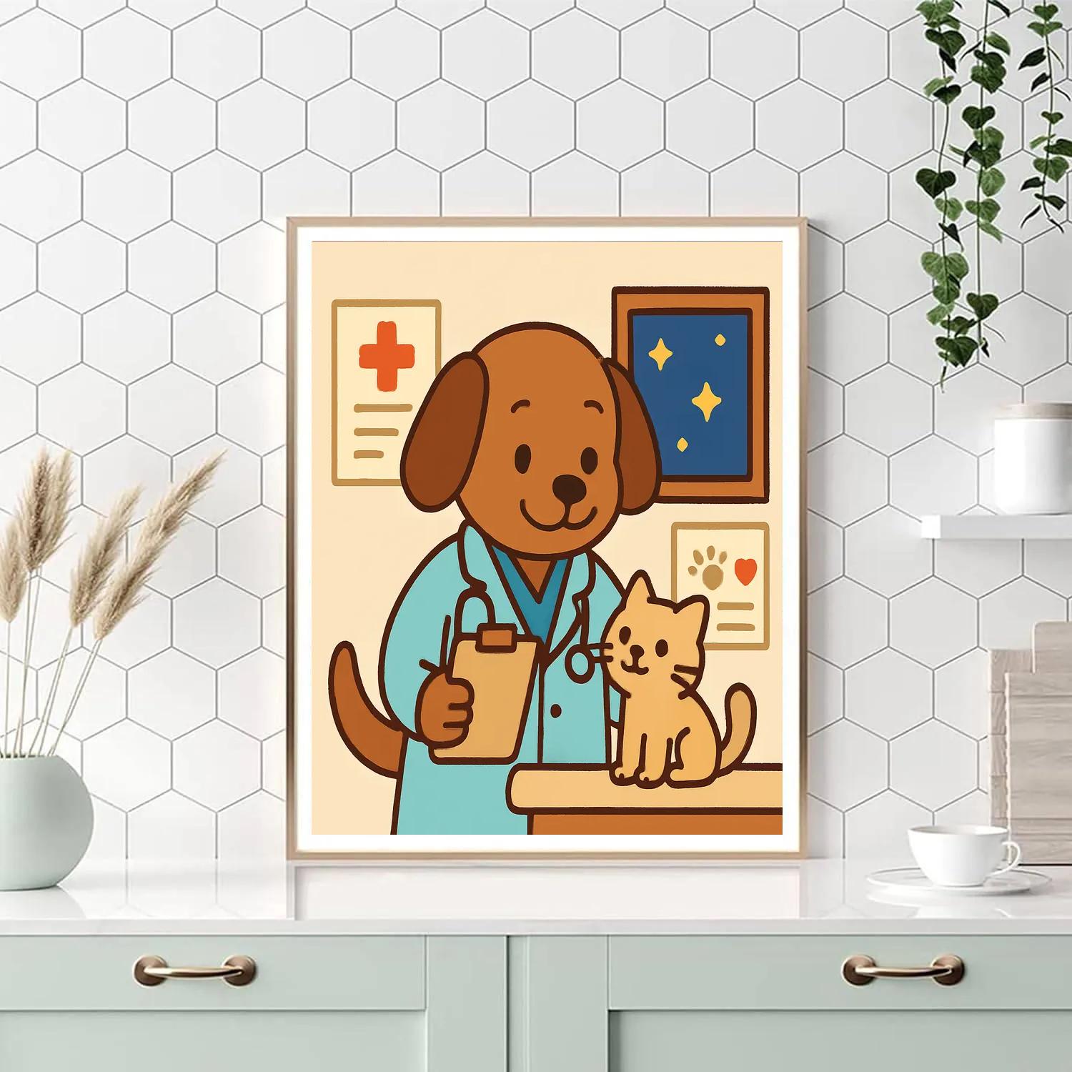 Comet Canine Clinic Paint by numbers art