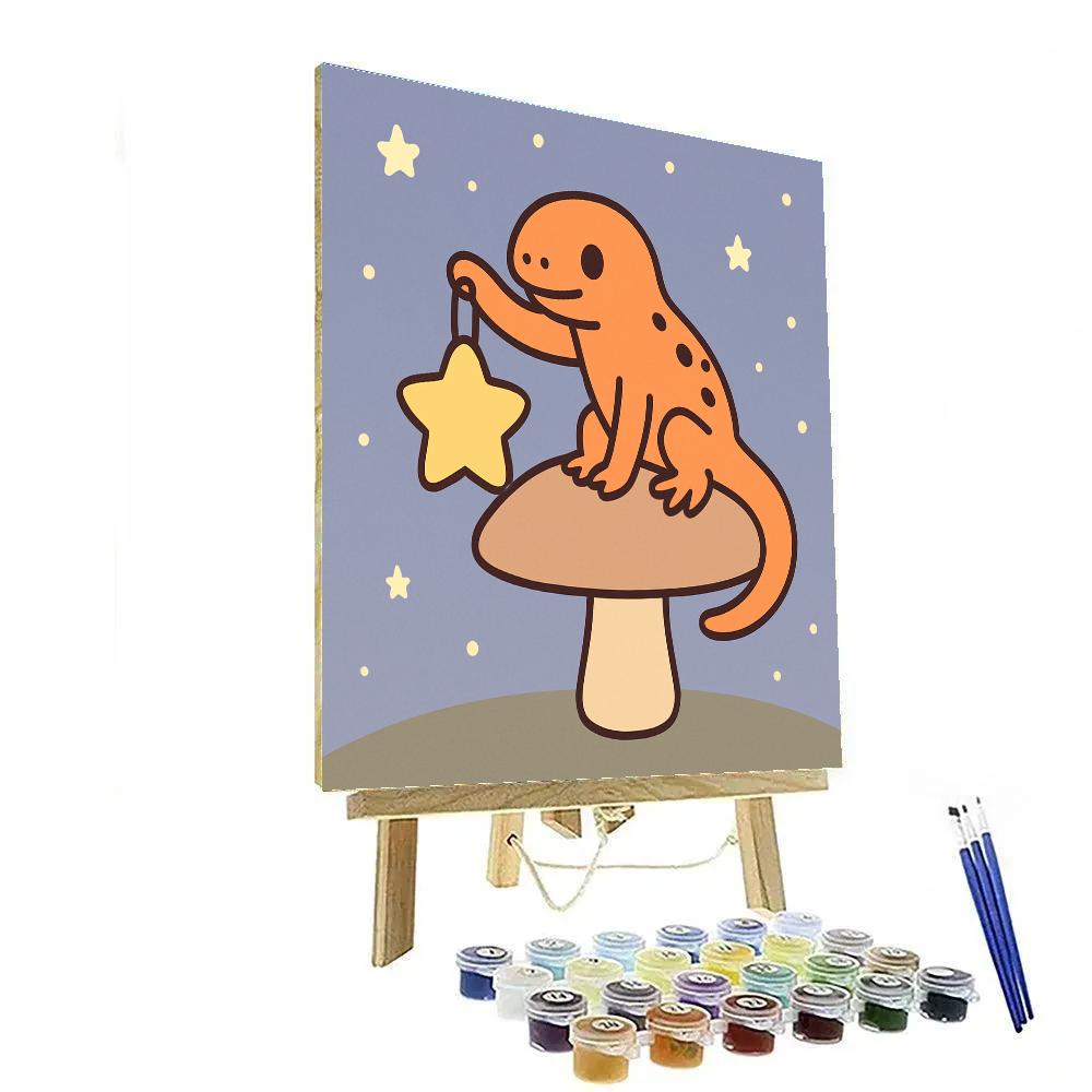 Nebula Newt Nightlight Numbered painting kits
