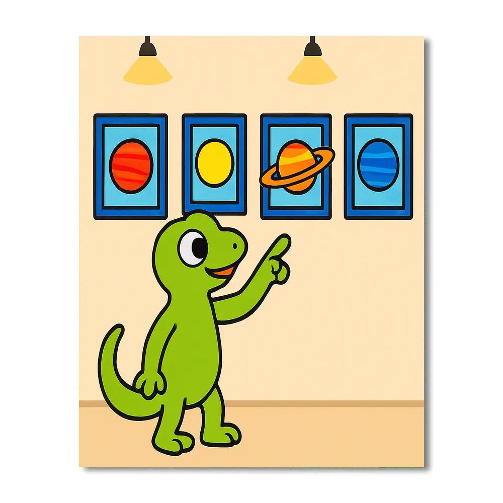 Galactic Gecko Gallery Paint by numbers art