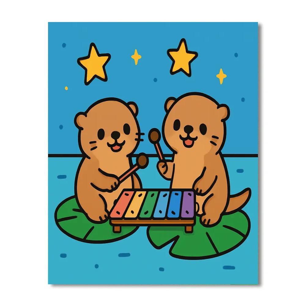 Orbiting Otter Orchestra II Numbered painting kits