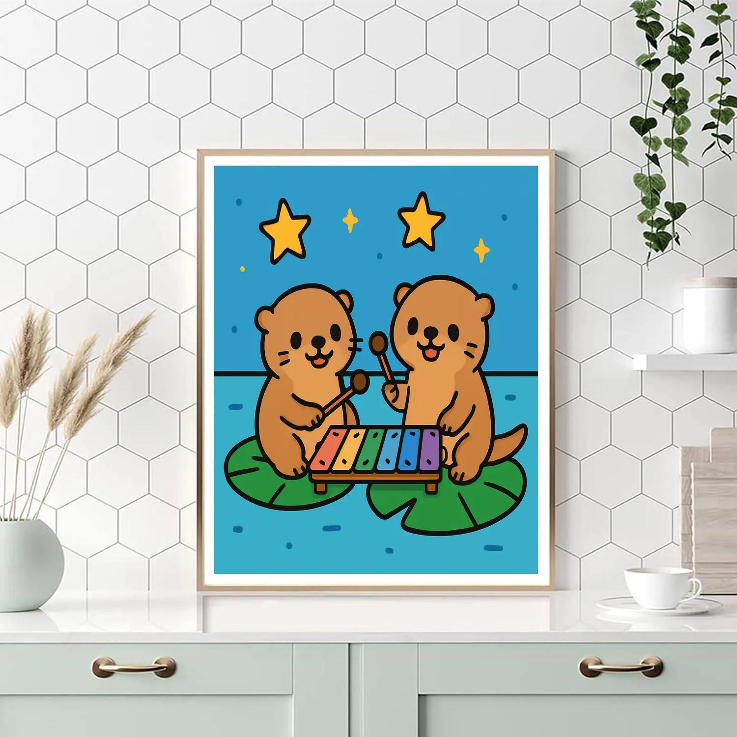 Orbiting Otter Orchestra II Numbered painting kits