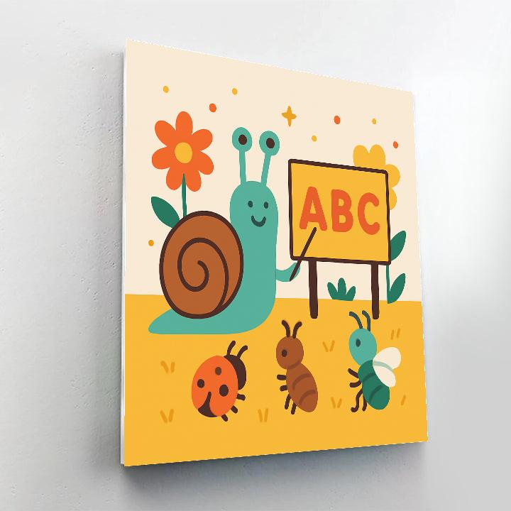 Starglow Snail School Paint by numbers art