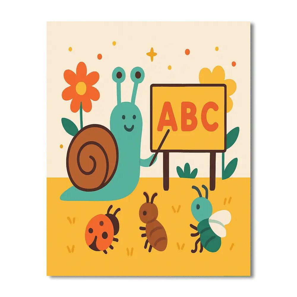 Starglow Snail School Paint by numbers art