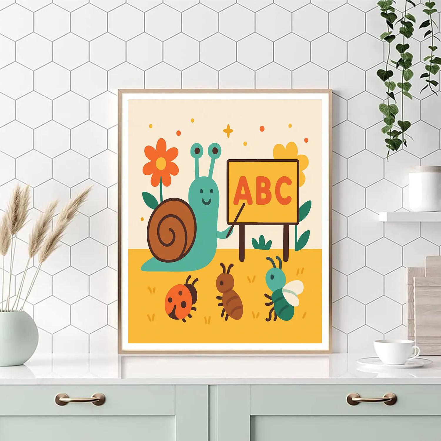 Starglow Snail School Paint by numbers art