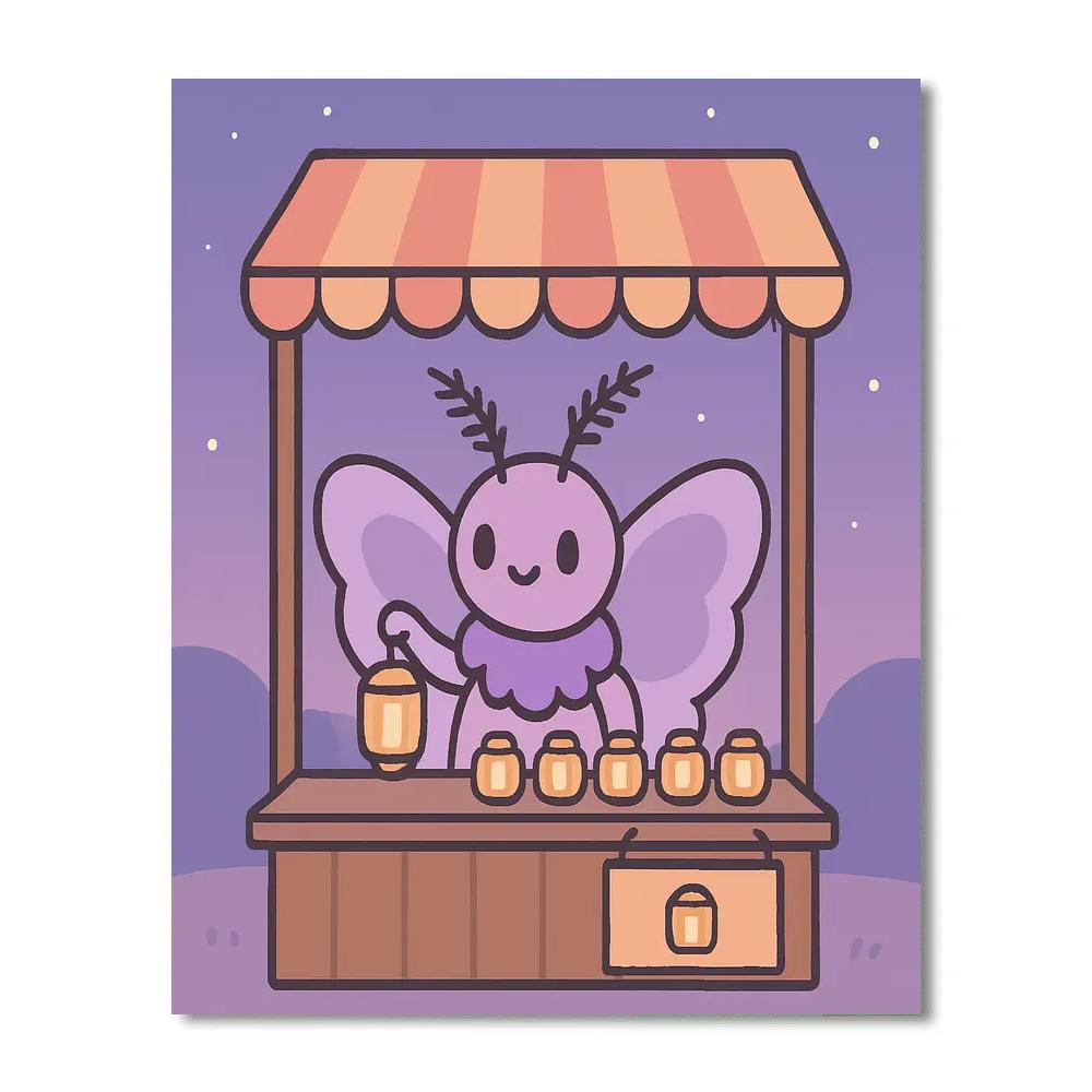 Moonlight Moth Market paint by color