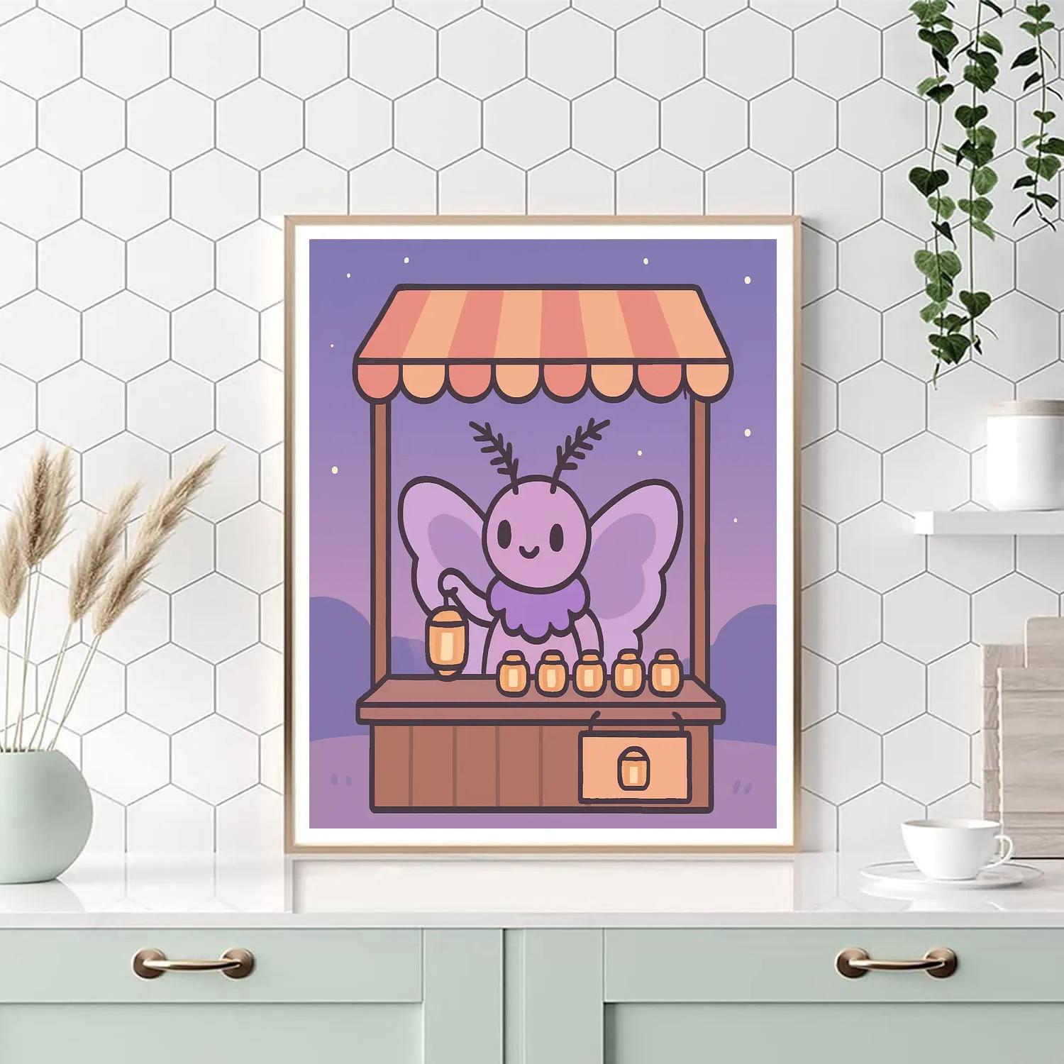Moonlight Moth Market paint by color
