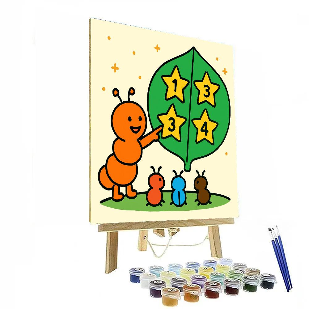Comet Caterpillar Counting Paint by numbers art