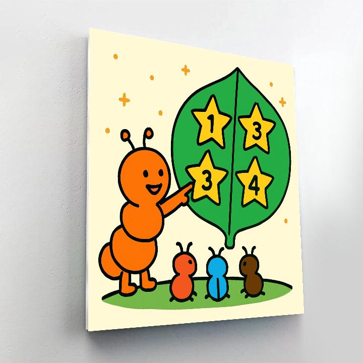 Comet Caterpillar Counting Paint by numbers art