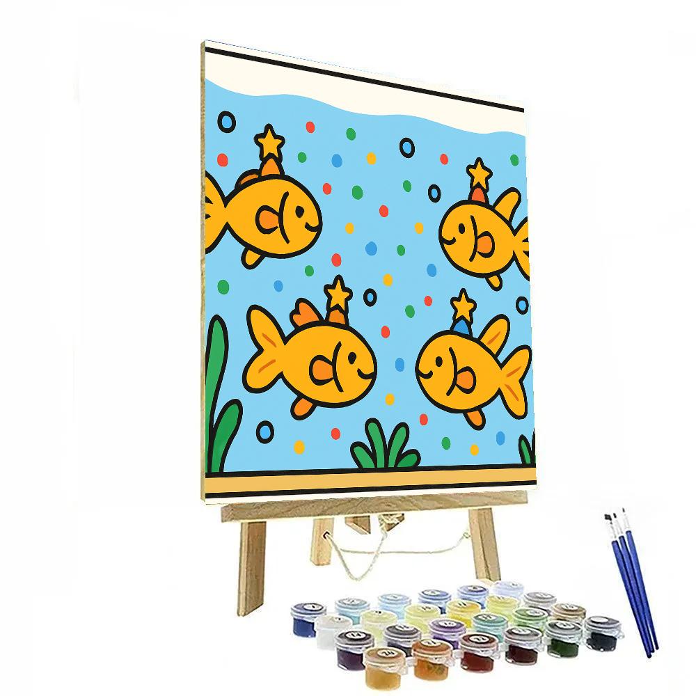 Galaxy Goldfish Parade Paint by numbers kits