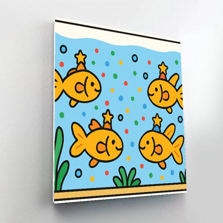 Galaxy Goldfish Parade Paint by numbers kits