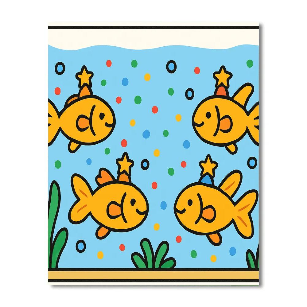 Galaxy Goldfish Parade Paint by numbers kits
