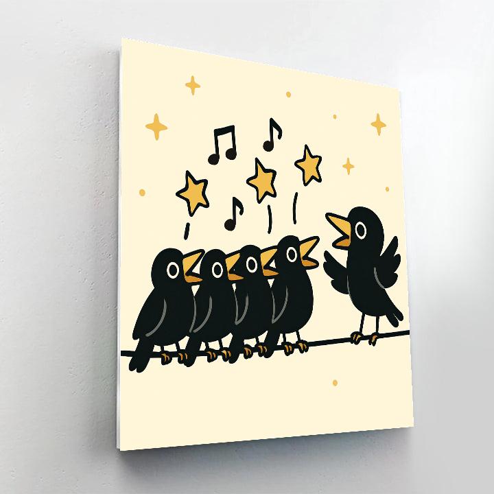 Comet Crow Choir II DIY paint by numbers