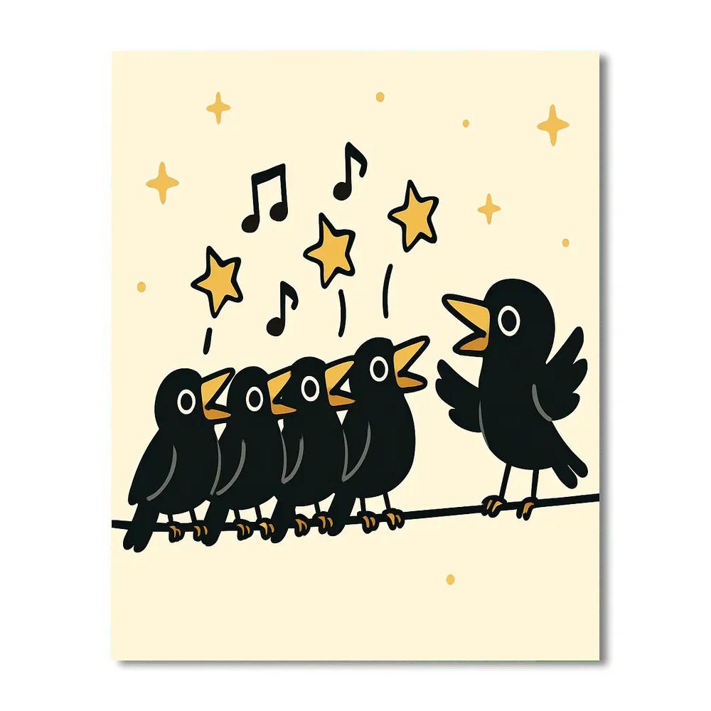 Comet Crow Choir II DIY paint by numbers