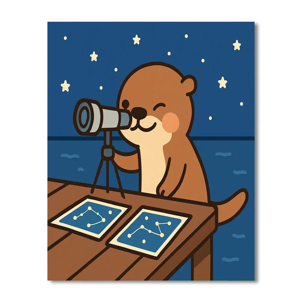Orbiting Otter Observatory Numbered painting kits