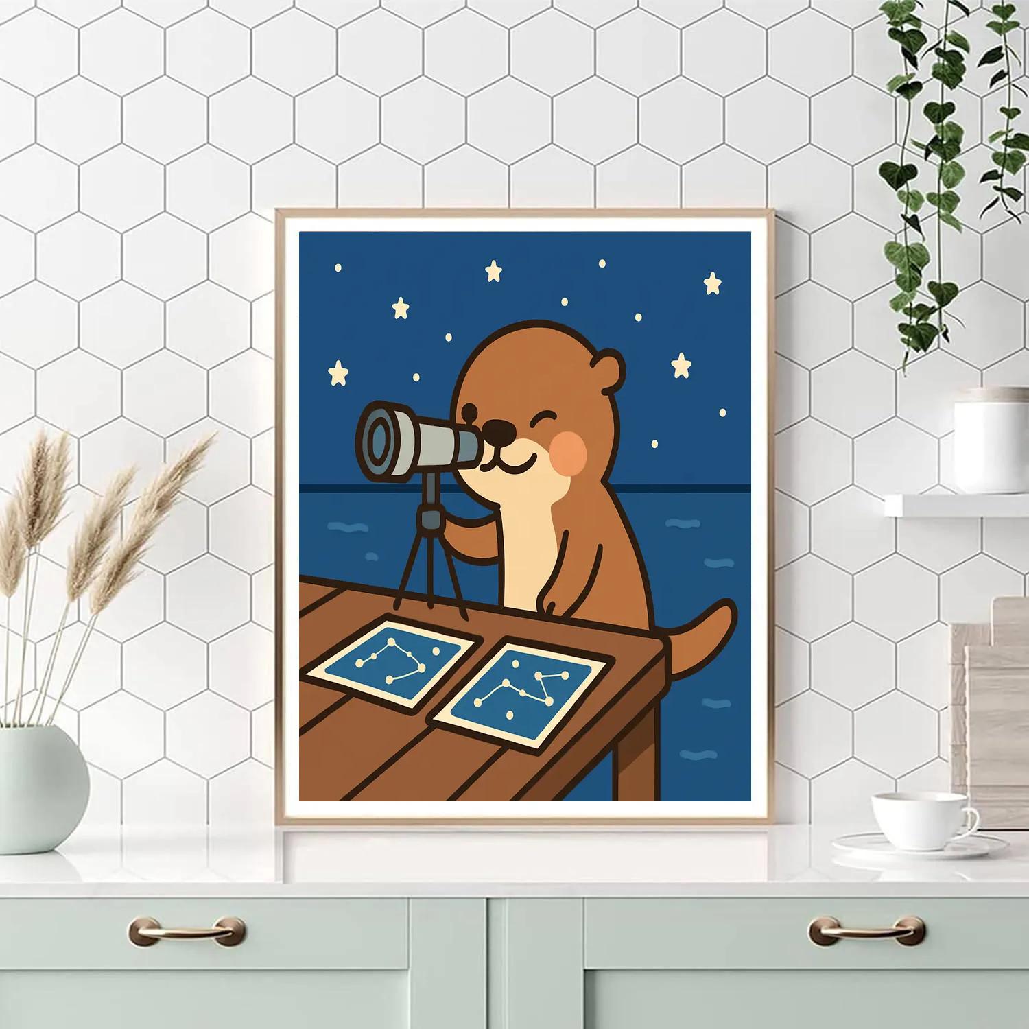 Orbiting Otter Observatory Numbered painting kits