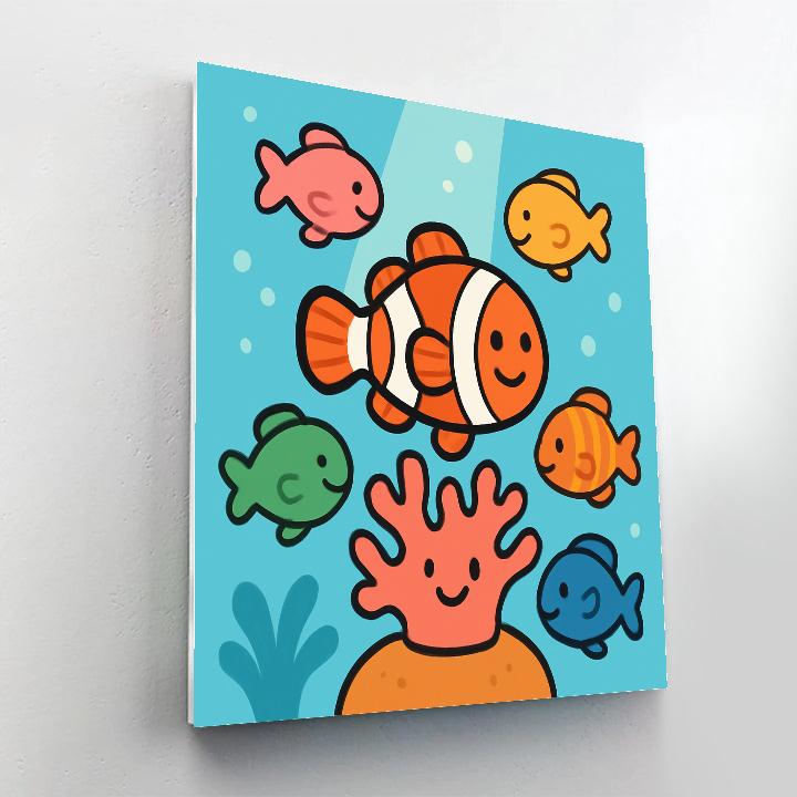 Rainbow Reef Friends paint by number