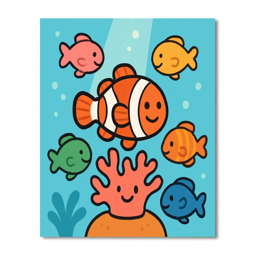 Rainbow Reef Friends paint by number