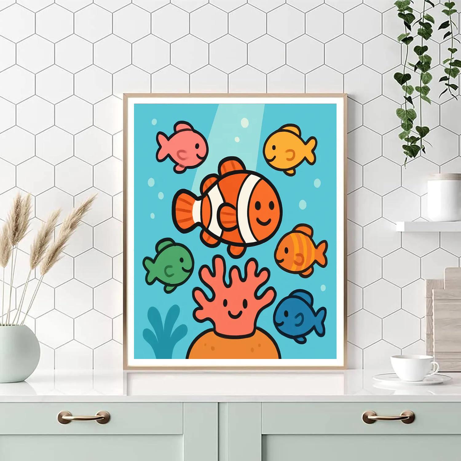 Rainbow Reef Friends paint by number