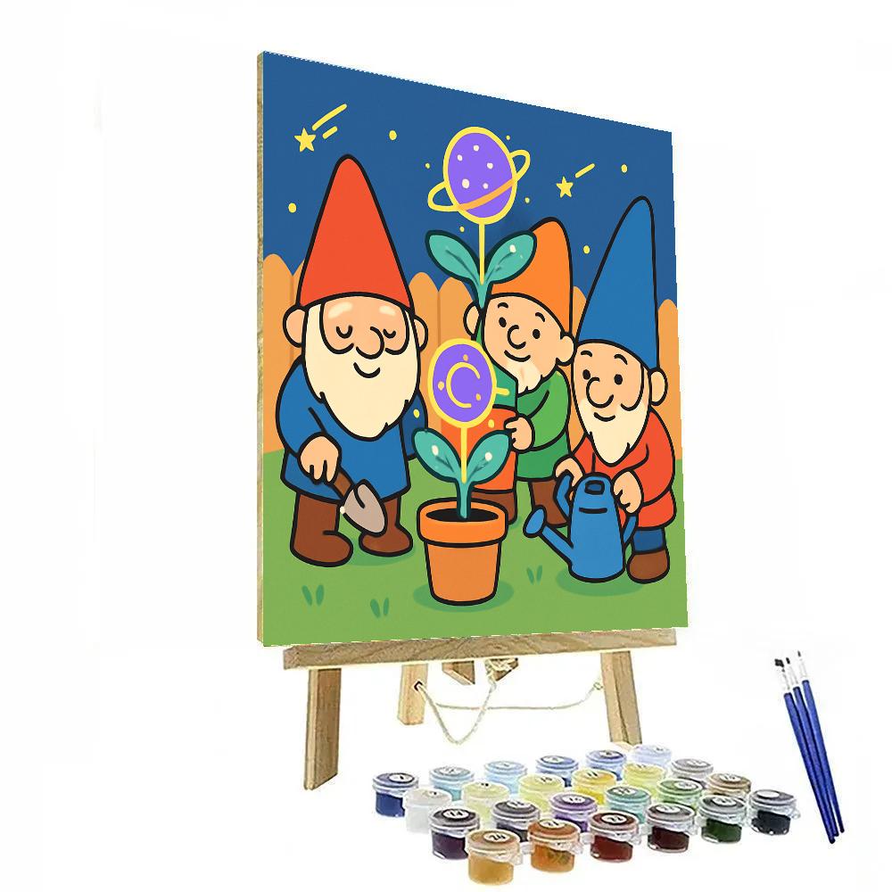 Galactic Garden Gnomes paint by number