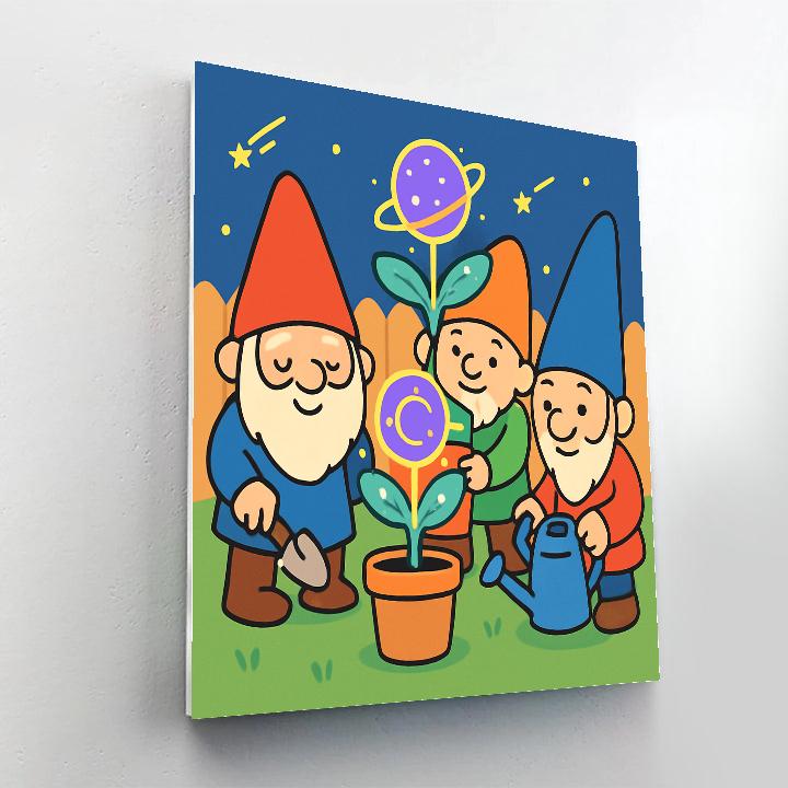 Galactic Garden Gnomes paint by number