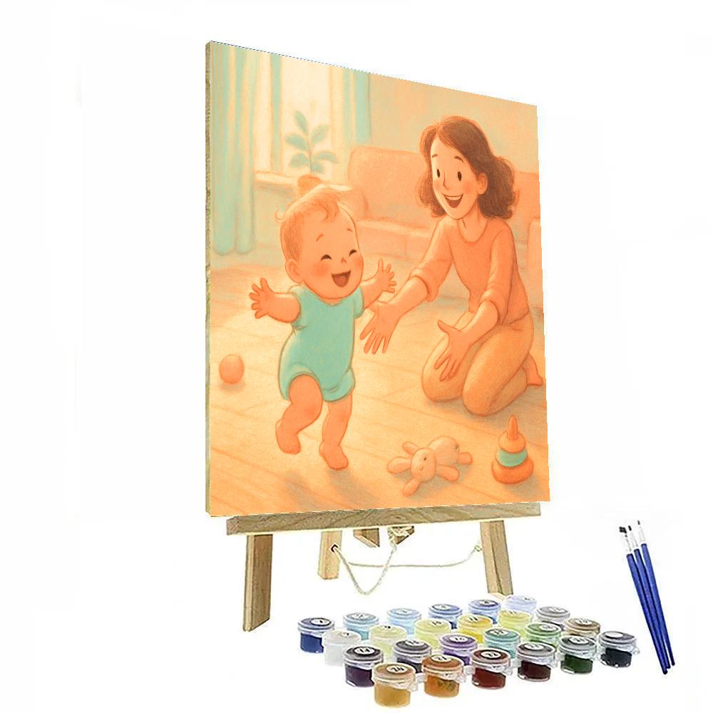 First Steps Cheering painting number kit
