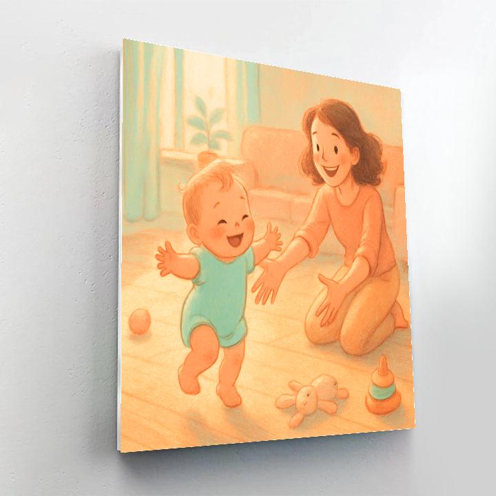 First Steps Cheering painting number kit