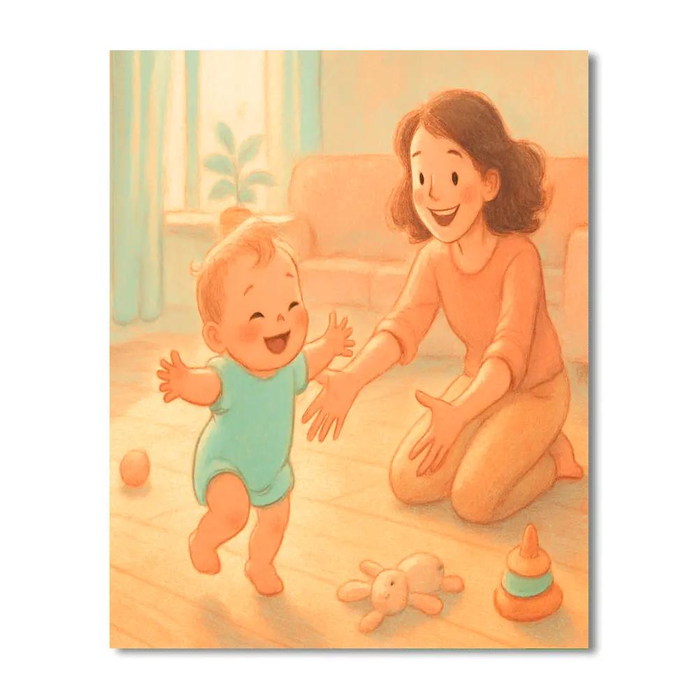 First Steps Cheering painting number kit