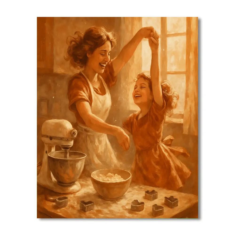 Kitchen Dance Flour Shower paint by number