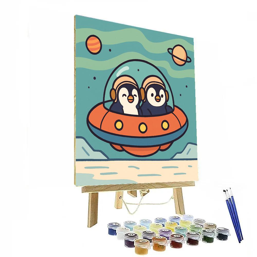 Starship Penguin Pilots paint by numbers