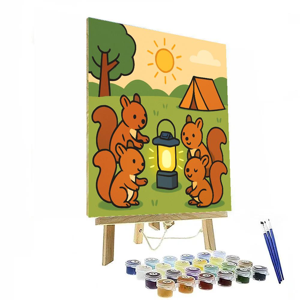 Solar Squirrel Scouts paint by numbers