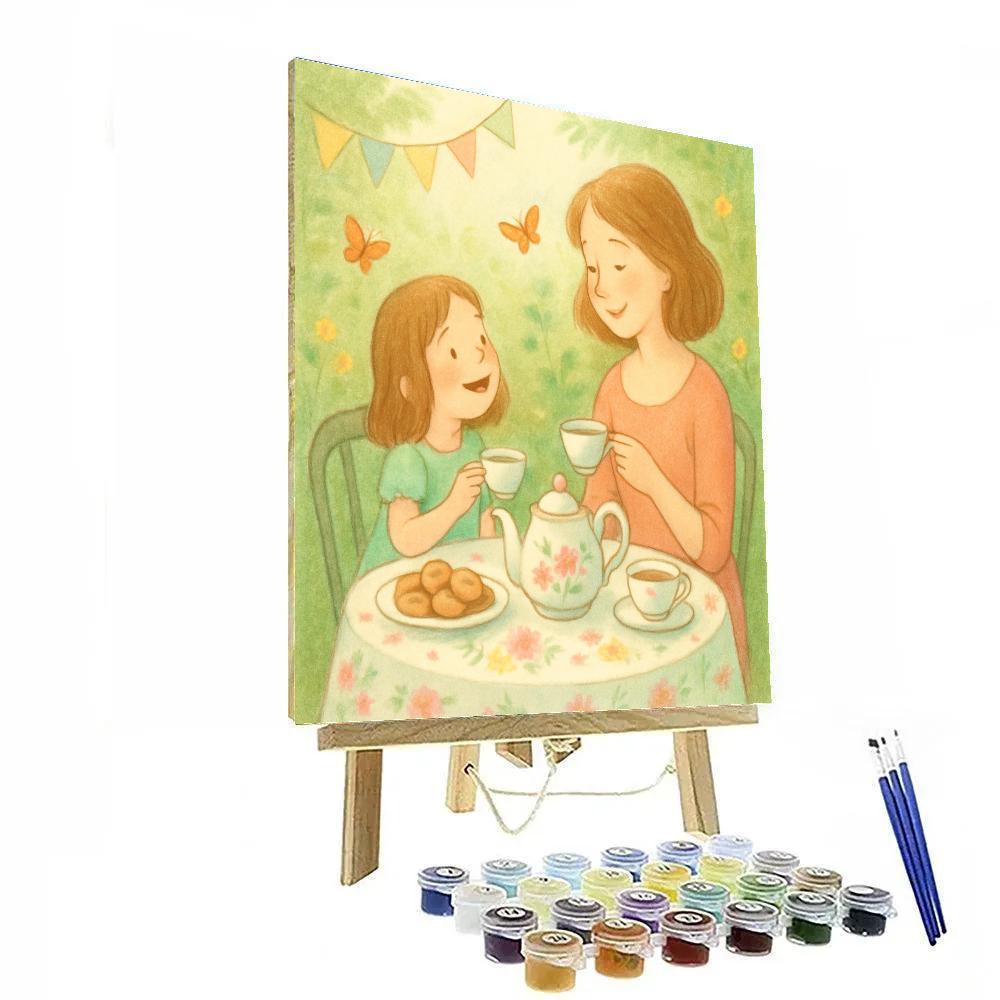 Garden Tea Party DIY paint by numbers