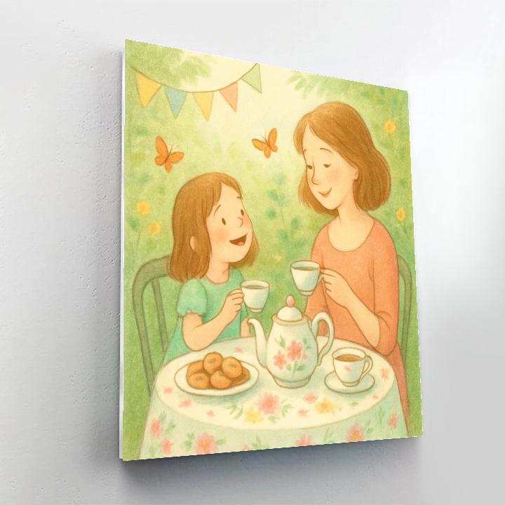 Garden Tea Party DIY paint by numbers