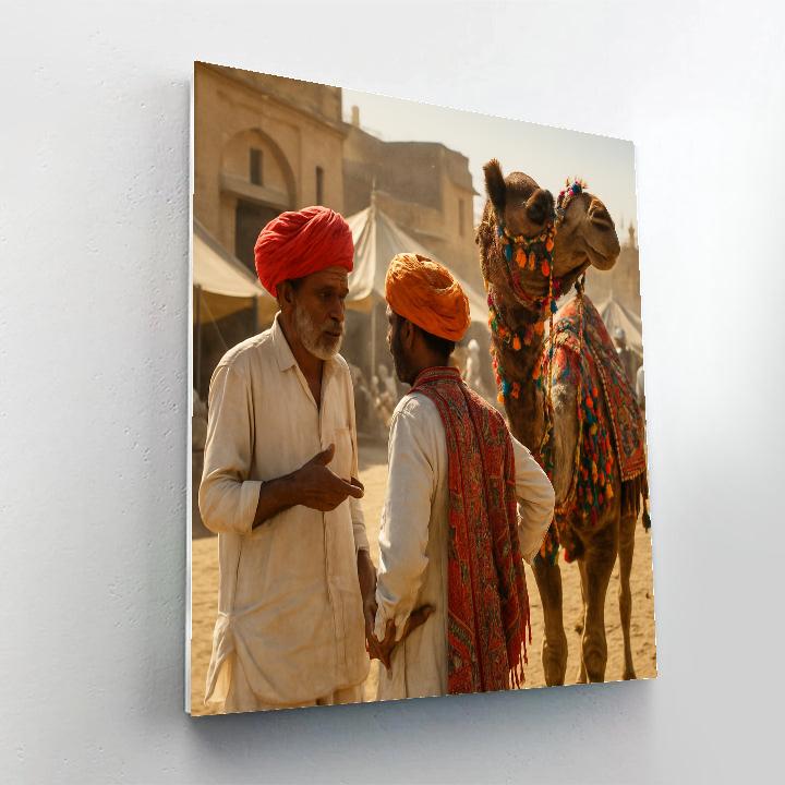 Pushkar Camel Fair Market Day Paint by numbers art