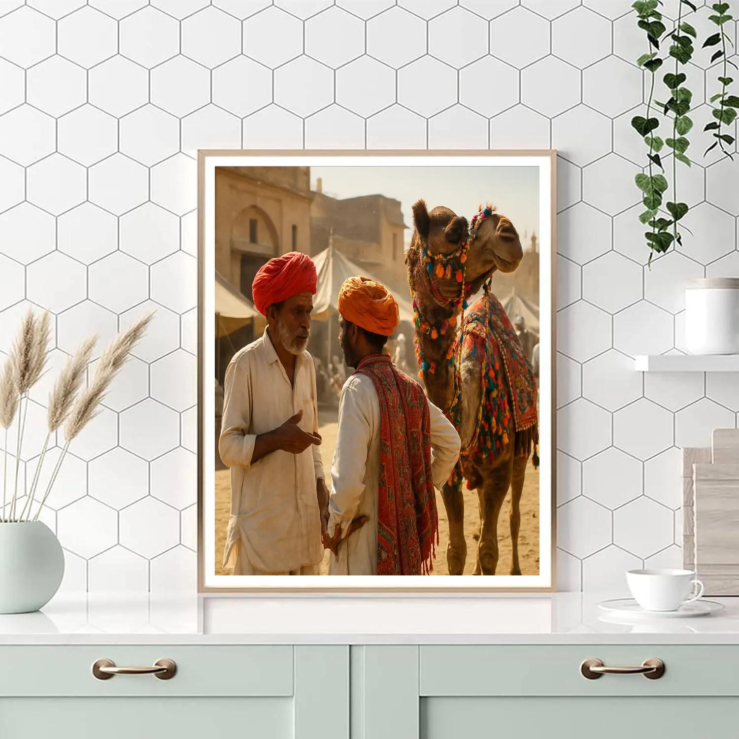 Pushkar Camel Fair Market Day Paint by numbers art