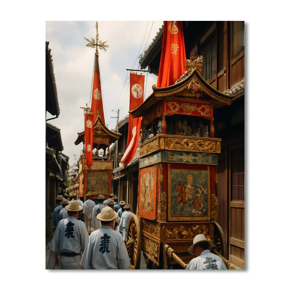 Gion Matsuri Float Procession Kyoto Paint by numbers kits