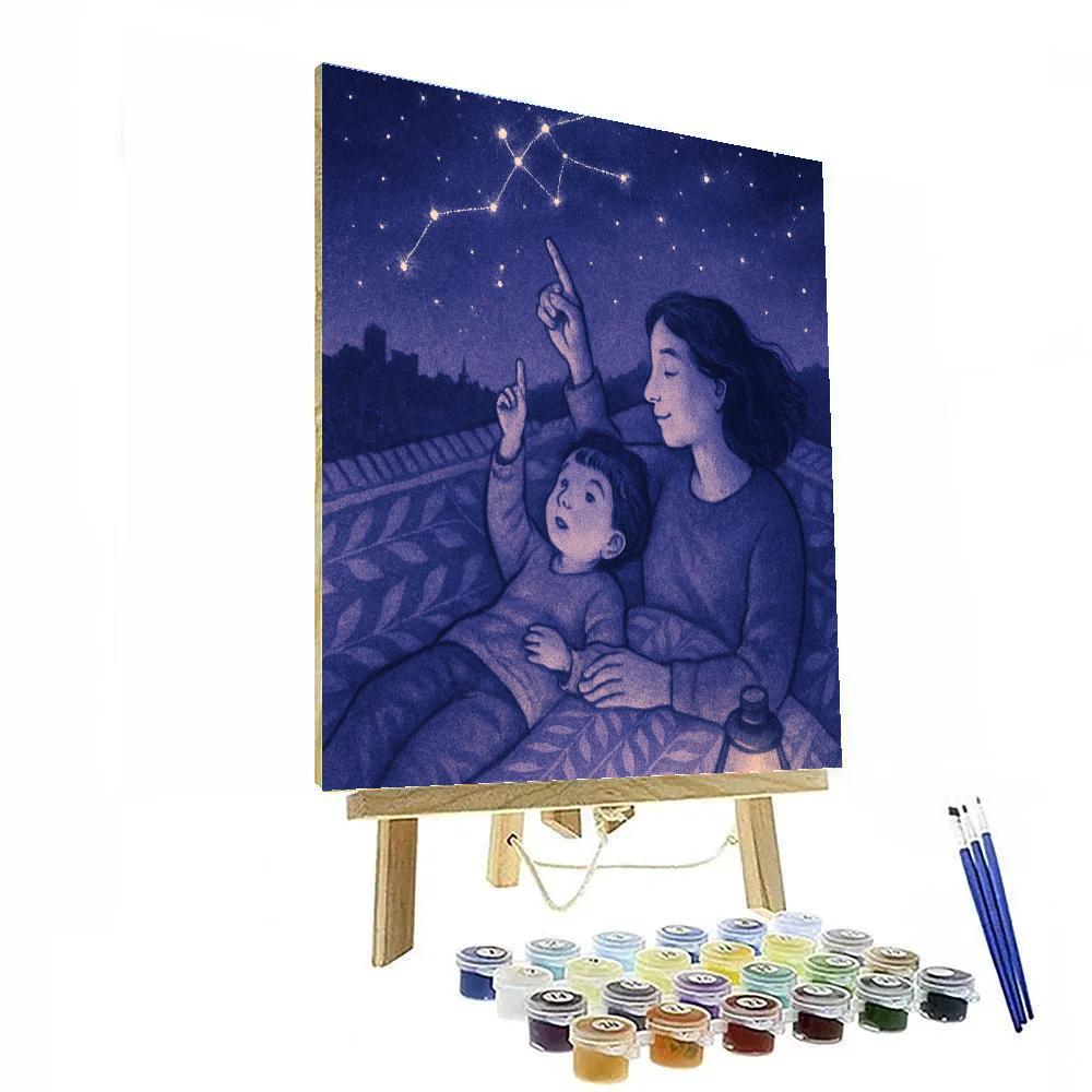 Stargazing Blanket Night paint by numbers