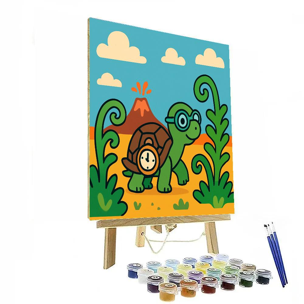 Time Traveler Turtle DIY paint by numbers