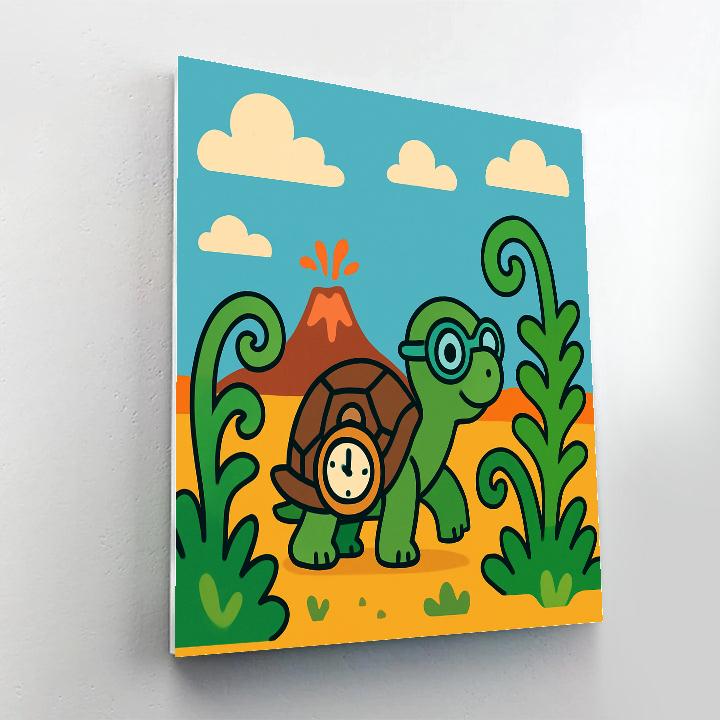 Time Traveler Turtle DIY paint by numbers