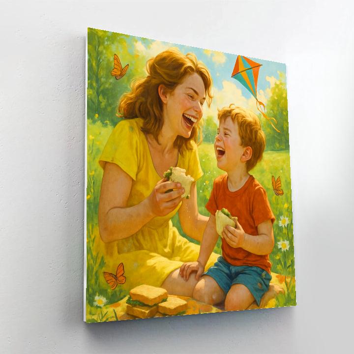 Picnic Blanket Laughter DIY paint by numbers