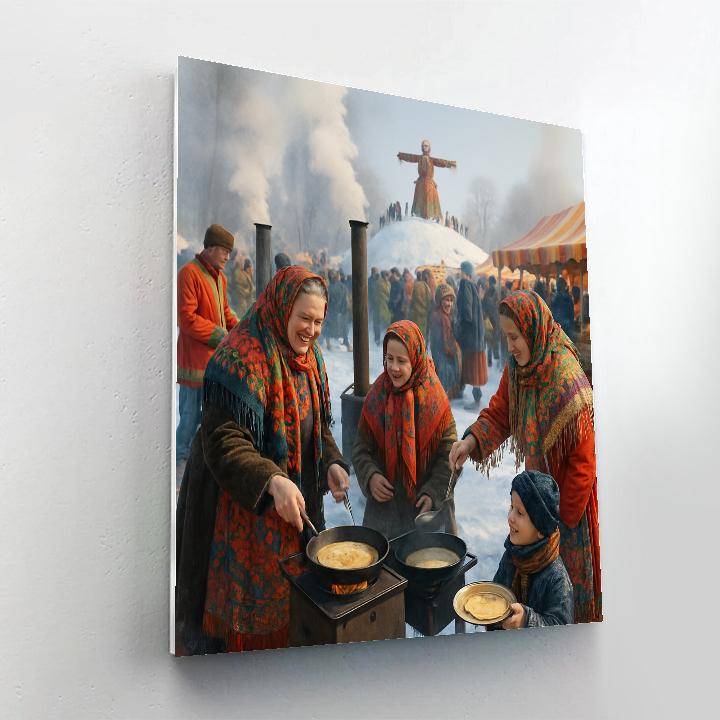 Maslenitsa Pancake Festival In Moscow paint by color