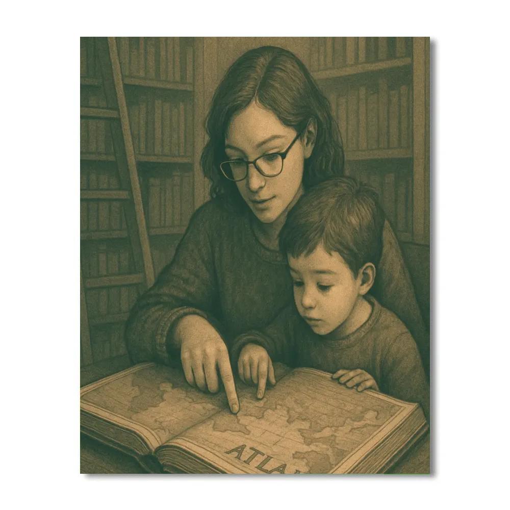 Library Nook Research paint by numbers