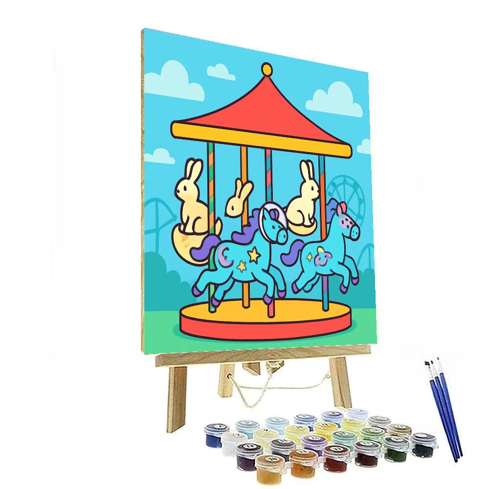 Cosmic Carousel Creatures Paint by numbers kits
