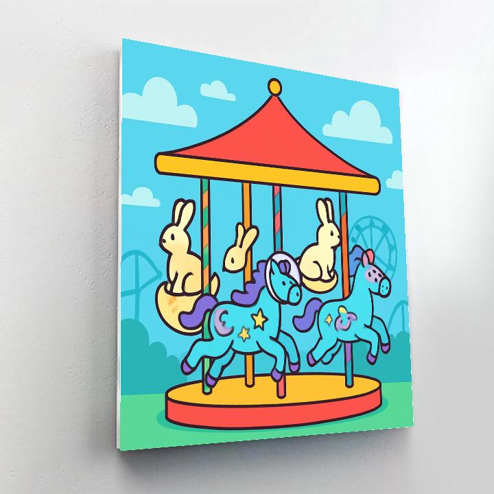 Cosmic Carousel Creatures Paint by numbers kits