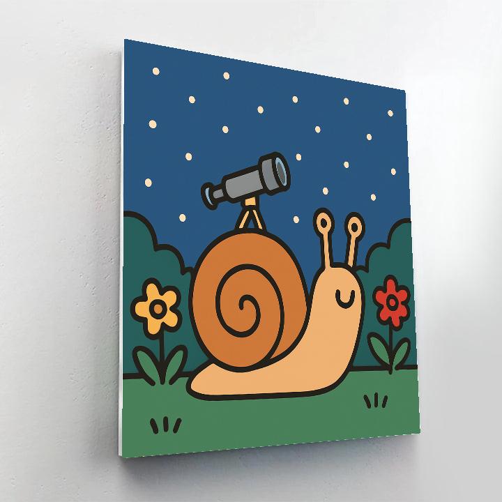 Stargazer Garden Snail Painting by numbers kit