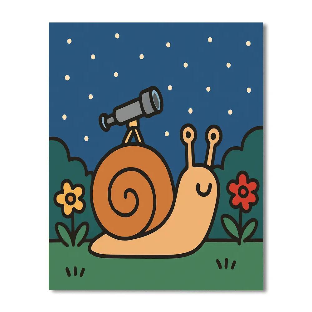 Stargazer Garden Snail Painting by numbers kit