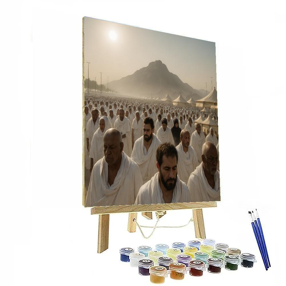 Hajj Pilgrimage At Mount Arafat painting number kit