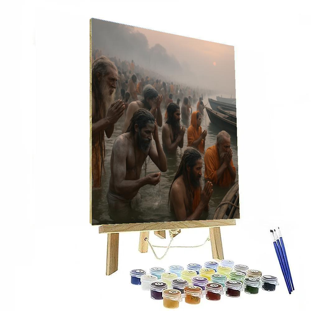 Kumbh Mela River Baths paint by number